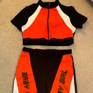 Two piece set 🧡🧡 #BABYGIRL💗